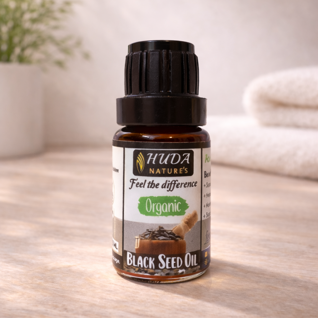 HUDA NATURE'S Certified Organic Black Seed Oil (Kalonji Oil) - 15 ml