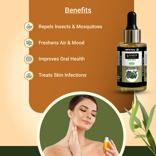 HUDA NATURE'S 100% Pure Eucalyptus Essential Oil - 30 ml