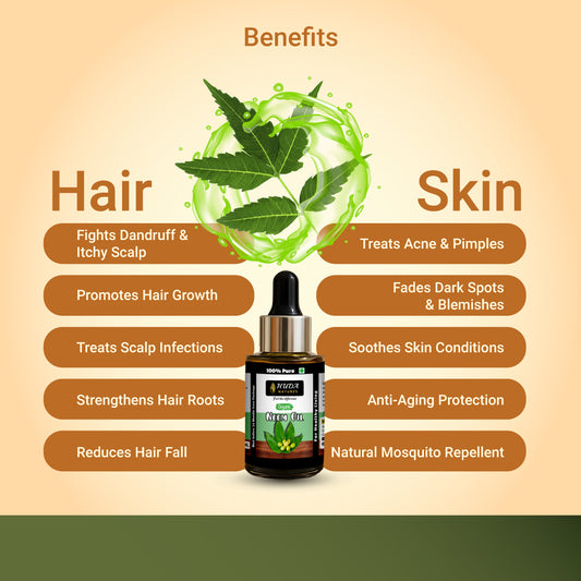 HUDA NATURE'S 100% Pure Cold-Pressed Neem Oil - 30 ml