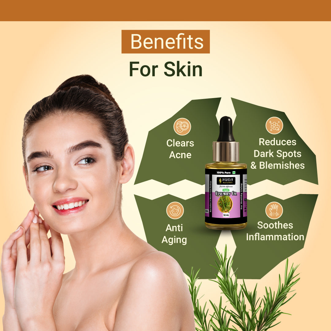 HUDA NATURE'S 100% Pure Rosemary Essential Oil - 30 ml