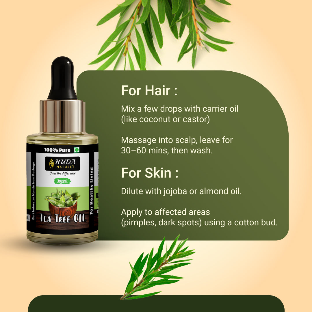 HUDA NATURE’S 100% Pure Australian Tea Tree Essential Oil - 30 ml