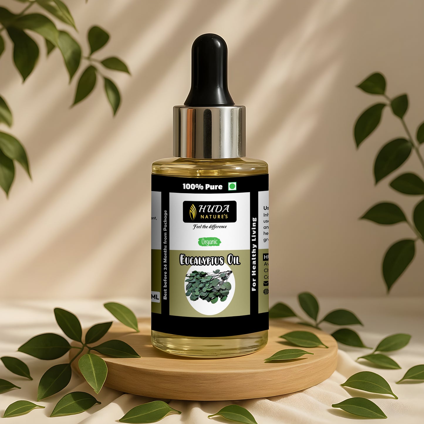 HUDA NATURE'S 100% Pure Eucalyptus Essential Oil - 30 ml