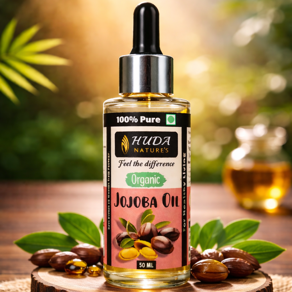 HUDA NATURE'S 100% Pure Cold-Pressed Jojoba Oil - 50 ml