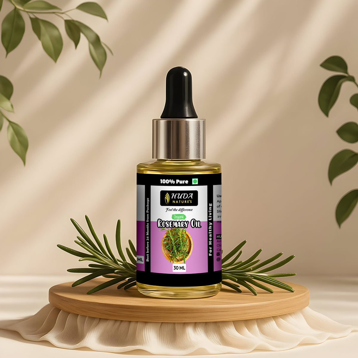 HUDA NATURE'S Rosemary Essential Oil 30 ml